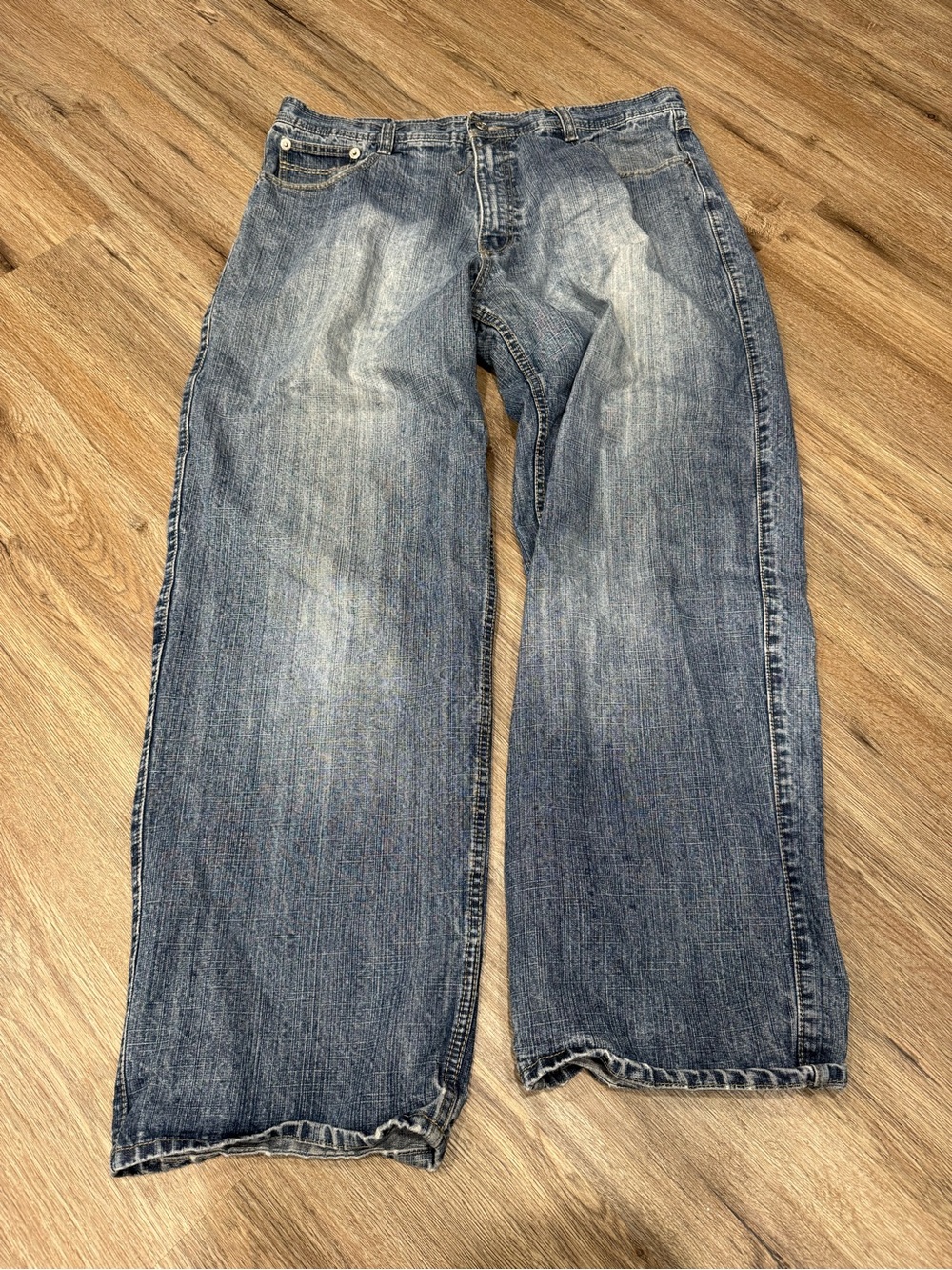 Vintage Y2K Delf Trading INC. Men's Bootcut Jeans in Faded Blue